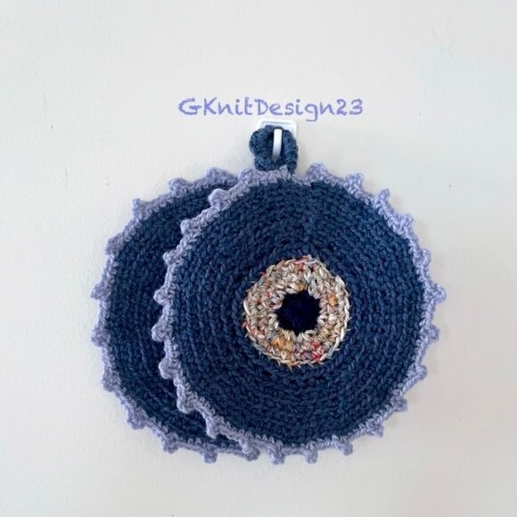 Crochet Pot Holders, Kitchen Decor, Crochet Gift Under 15, Handmade Potholders - Picture 1 of 8